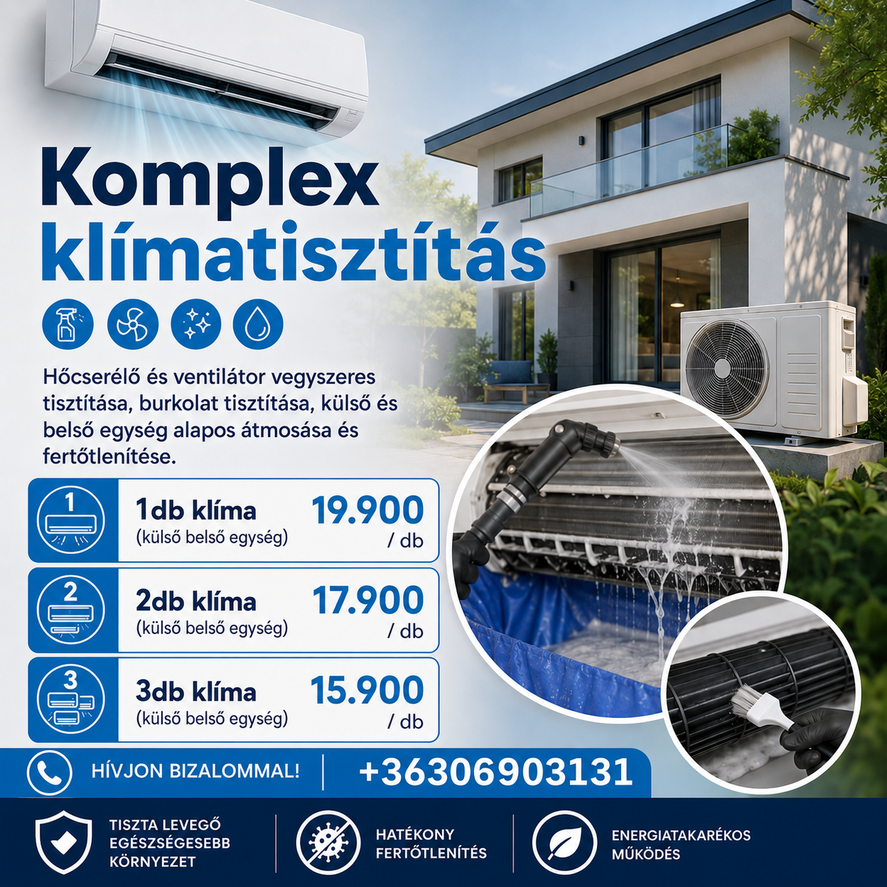 Komplex vegyszeres klímatisztítás és fertőtlenítés - Haricomp